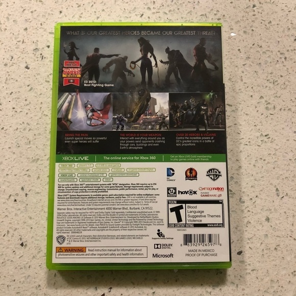 🎮 Xbox 360 Injustice Video Game - Picture 2 of 3